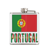Personalisierte Portugal-Flagge-Herkunft Flachmann (Rückseite)