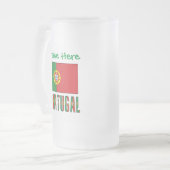 Personalisierte Portugal-Flagge-Herkunft Mattglas Bierglas (Vorderseite Links)