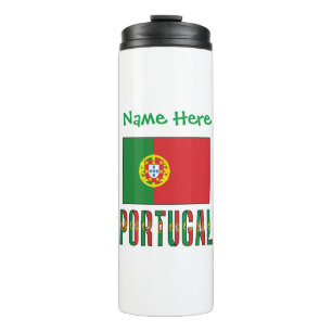 Personalisierte Portugal-Flagge Thermosbecher