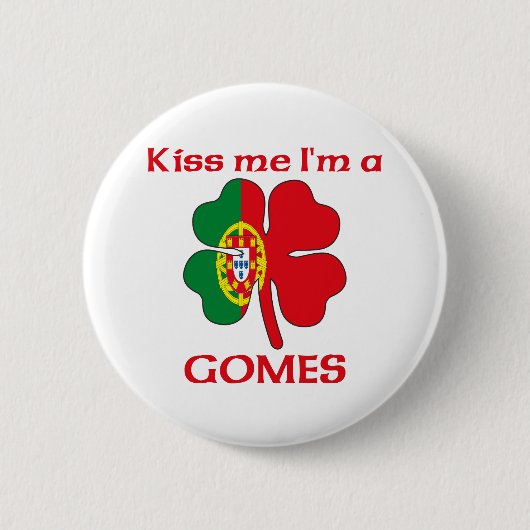 Personalisierte Portugiesen küssen mich, den ich Button (Vorderseite)