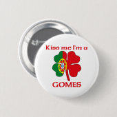 Personalisierte Portugiesen küssen mich, den ich Button (Vorne & Hinten)