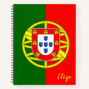 Personalisierte portugiesische Flagge Notizblock
