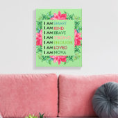 Personalisierte positive Bejahungen für Kinder Leinwanddruck (Insitu (Wohnzimmer))