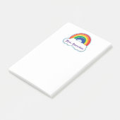 Personalisierte Post-It des REGENBOGENS | Klebezettel (angewinkelt)