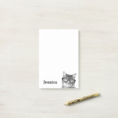 Personalisierte Post-it®-Noten für Katzenliebhaber Post-it Klebezettel (Auf Schreibtisch)