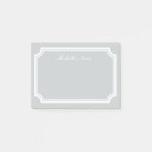 Personalisierte Post-it®-Noten mit elegantem Rahme Post-it Klebezettel (Vorderseite)