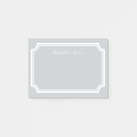 Personalisierte Post-it®-Noten mit elegantem Rahme Post-it Klebezettel (Vorderseite)