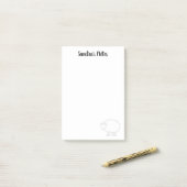 Personalisierte Post-it®-Noten mit niedlichen Scha Post-it Klebezettel (Auf Schreibtisch)