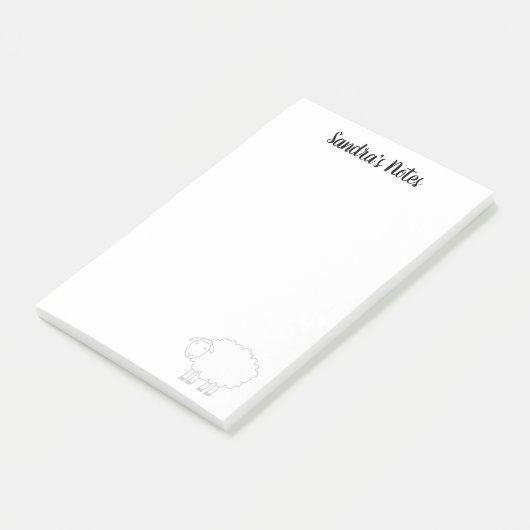 Personalisierte Post-it®-Noten mit niedlichen Scha Post-it Klebezettel (angewinkelt)