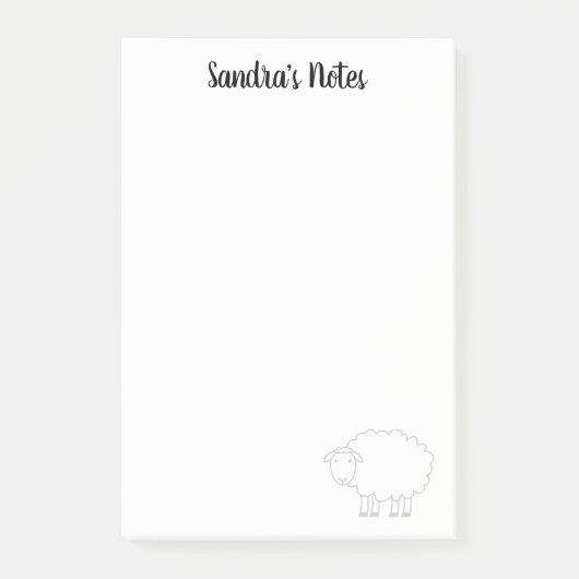 Personalisierte Post-it®-Noten mit niedlichen Scha Post-it Klebezettel (Vorderseite)