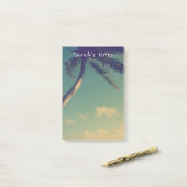 Personalisierte Post-it®-Noten mit Palmen-Foto Post-it Klebezettel (Auf Schreibtisch)