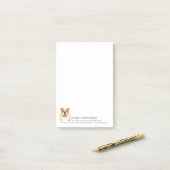 Personalisierte Post-It-Notes für Aquarellhunde Post-it Klebezettel (Auf Schreibtisch)