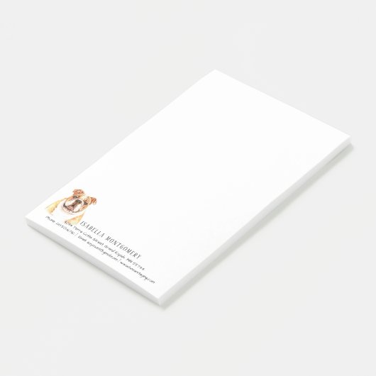 Personalisierte Post-It-Notes für Aquarellhunde Post-it Klebezettel (angewinkelt)