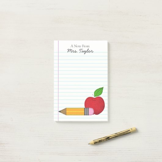 personalisierte Post-It-Notes "Old School Rules" Post-it Klebezettel (Auf Schreibtisch)