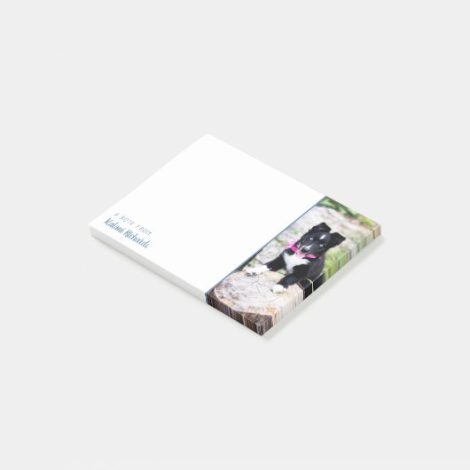 Personalisierte Post-it-Notizen des Fotos Post-it Klebezettel (angewinkelt)