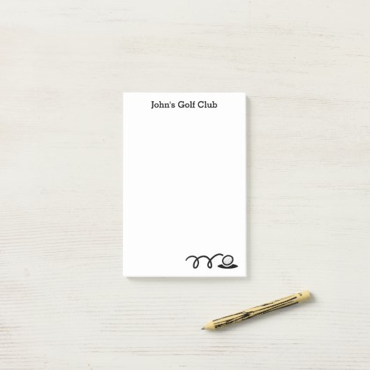 Personalisierte Post-it®-Notizen für den Golfclub Post-it Klebezettel (Auf Schreibtisch)