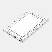 Personalisierte Post-it-Notizen für Schwarzweiß-Mo Post-it Klebezettel (angewinkelt)