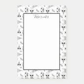 Personalisierte Post-it-Notizen für Schwarzweiß-Mo Post-it Klebezettel (Vorderseite)