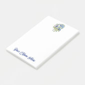 Personalisierte Post-it-Notizen mit floralem Grafi Post-it Klebezettel (angewinkelt)