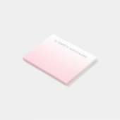 Personalisierte Post-it-Notizen mit rosa Ombre-Ver Post-it Klebezettel (angewinkelt)