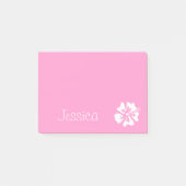 Personalisierte Post-it®-Notizen | Rosa Hibiskus B Post-it Klebezettel (Vorderseite)