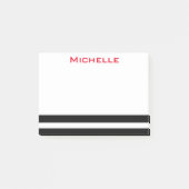 Personalisierte Post-Itanmerkungen B/W Post-it Klebezettel (Vorderseite)