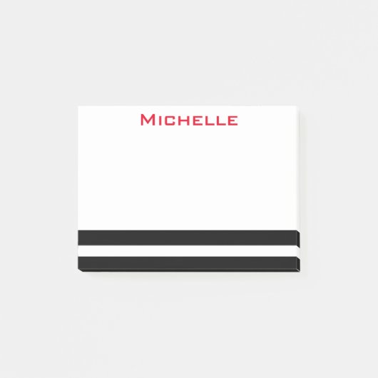 Personalisierte Post-Itanmerkungen B/W Post-it Klebezettel (Vorderseite)