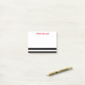 Personalisierte Post-Itanmerkungen B/W Post-it Klebezettel (Auf Schreibtisch)