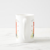 Personalisierte Postfach Posthaste Knochen-China T Porzellantasse (Rückseite)