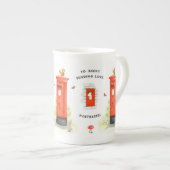 Personalisierte Postfach Posthaste Knochen-China T Porzellantasse (Vorderseite Rechts)