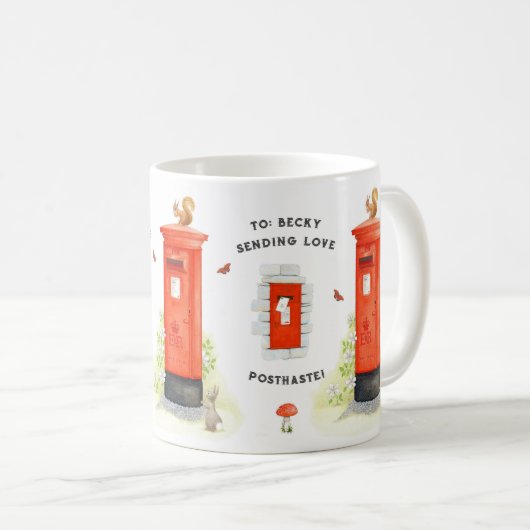 Personalisierte Postfach-Tasse Kaffeetasse (VorderseiteRechts)