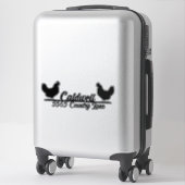 Personalisierte Postfachadresse für Hühner Aufkleber (Koffer)