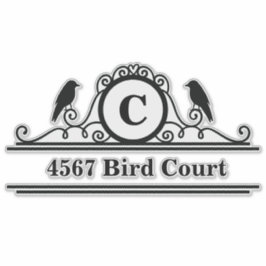 Personalisierte Postfachadresse für Vögel Aufkleber