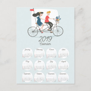 personalisierte Postkarte des Kalenders des neuen
