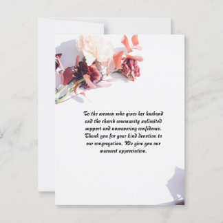 Personalisierte Postkarte für Pastor-Ehefrau