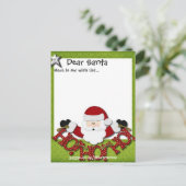 Personalisierte Postkarte - Liste grün wünschen (Stehend Vorderseite)