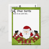 Personalisierte Postkarte - Liste grün wünschen (Vorne/Hinten)