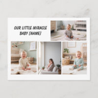 Personalisierte Postkarte mit Baby-Foto-Collage