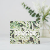 Personalisierte Postkarte mit funky-blass-grünen P (Stehend Vorderseite)