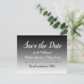 Personalisierte Postkarte mit schwarzer Linie Save (Stehend Vorderseite)