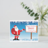 Personalisierte Postkarte vom Santa (Stehend Vorderseite)