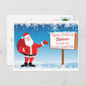 Personalisierte Postkarte vom Santa (Vorne/Hinten)