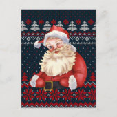 Personalisierte Postkarte Winking Santa Claus gekn (Vorderseite)