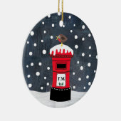 Personalisierte Postkasten Weihnachtsbaumdekoratio Keramik Ornament (Rechts)