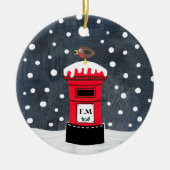 Personalisierte Postkasten Weihnachtsbaumdekoratio Keramik Ornament (Vorne)