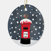 Personalisierte Postkasten Weihnachtsbaumdekoratio Keramik Ornament (Links)