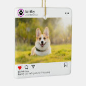 Personalisierte Postschmuck für soziale Medien Keramikornament (Rechts)