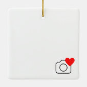 Personalisierte Postschmuck für soziale Medien Keramikornament (Rückseite)