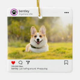 Personalisierte Postschmuck für soziale Medien Keramikornament