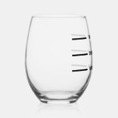 Personalisierte Pour Line Funny Weinglas Ohne Stiel (Rechts)